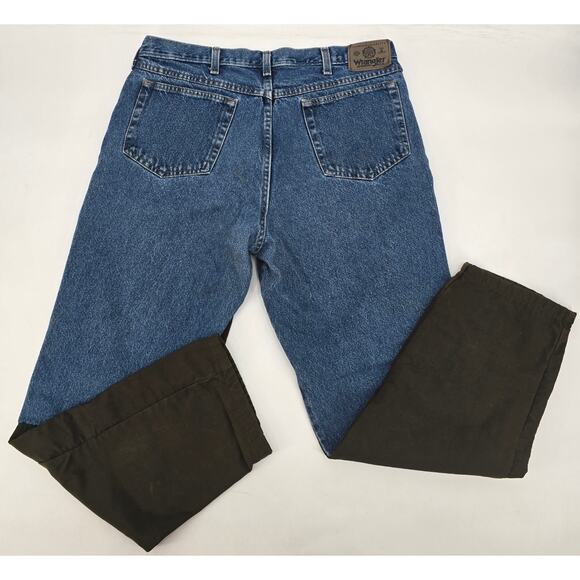 Vintage Y2K Wrangler Authentic Jeans Duck Canvas & Denim Workwear Pants (36x32) - Picture 4 of 7